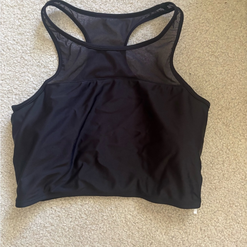 Fabletics Black Mesh Bikini Top